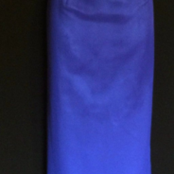 Royal Blue and White beaded Gown  VS173 - Picture 3 of 5